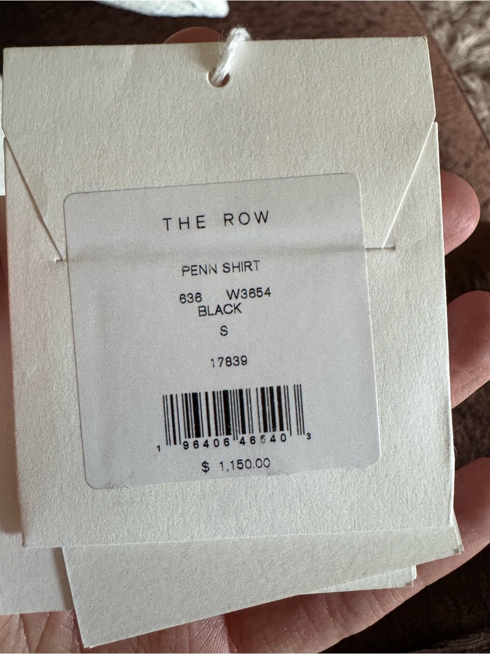 The Row Penn Shirt Men's Black Linen Button-Down Shirt Authentic - Picture 9 of 10